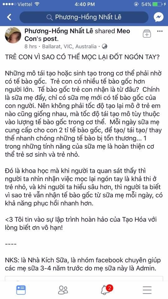 Sữa mẹ chữa được bách bệnh, đúng hay sai?