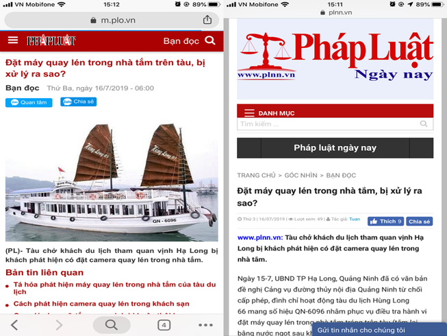 Yêu cầu ngừng sao chép tin bài trên báo Pháp Luật TP.HCM