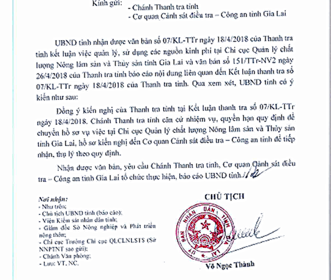 Gia Lai: 1 Chi cục rút ruột ngân sách hơn 300 triệu đồng