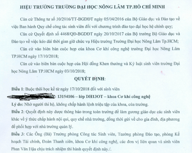 Nhờ người thi hộ, nhiều sinh viên bị đình chỉ học