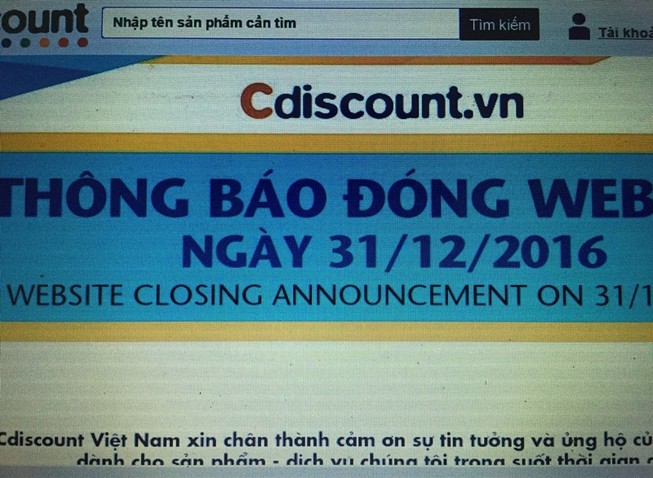 Big C đóng cửa Cdiscount là theo thỏa thuận chuyển nhượng