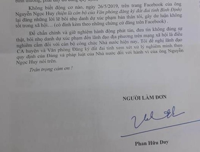 Phó Chủ tịch huyện đề nghị xử lý cán bộ tỉnh đăng facebook