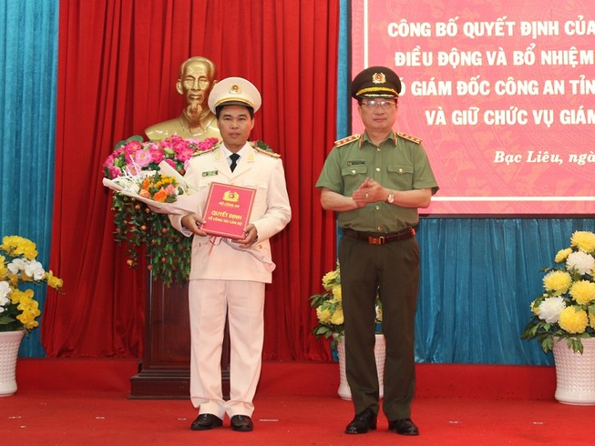 Phó giám đốc Công an Bình Thuận làm giám đốc Công an Bạc Liêu
