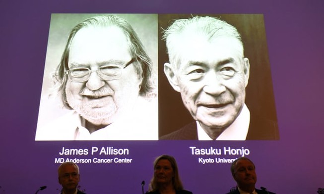 2 tác giả nghiên cứu điều trị ung thư nhận Nobel y học 2018