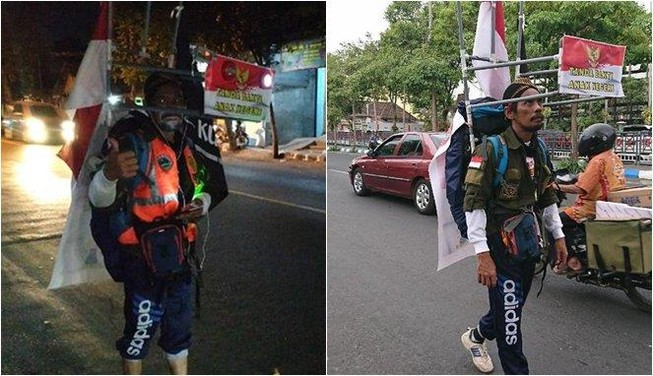 Người đàn ông đi giật lùi 800 km để mong gặp... tổng thống