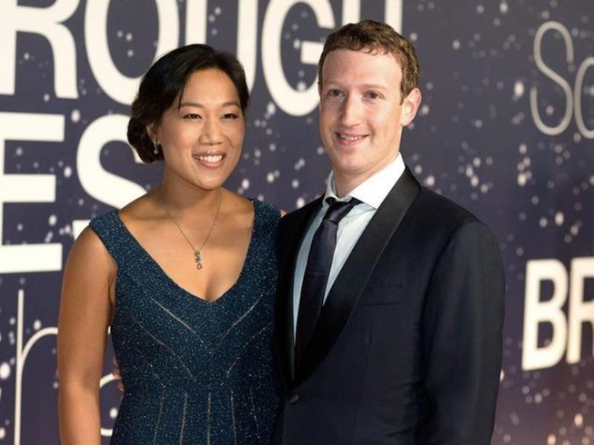 Vợ chồng tỉ phú Mark Zuckerberg và Priscilla Chan. Ảnh: GETTY IMAGES
