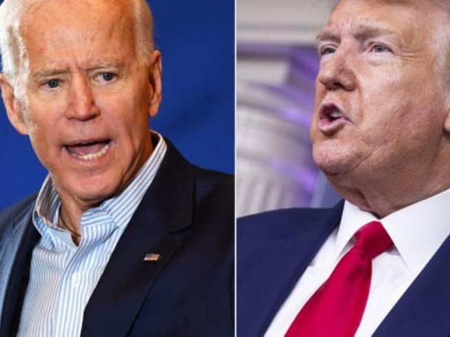 Cựu Phó Tổng thống Joe Biden (trái) và đương kim Tổng thống Donald Trump. Ảnh: GETTY IMAGES
