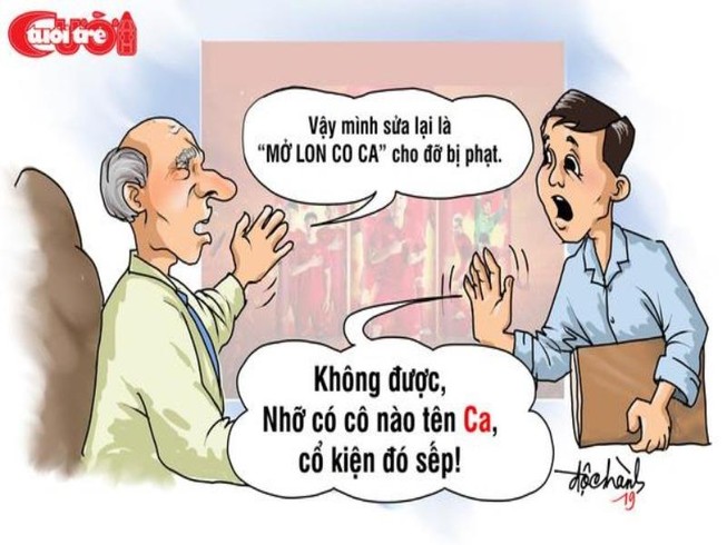Biếm họa về cái lon. Ảnh: Tuổi Trẻ Cười
