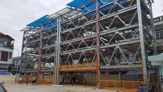 Mục sở thị bãi đỗ xe lắp ghép công nghệ Nhật tại Đà Nẵng