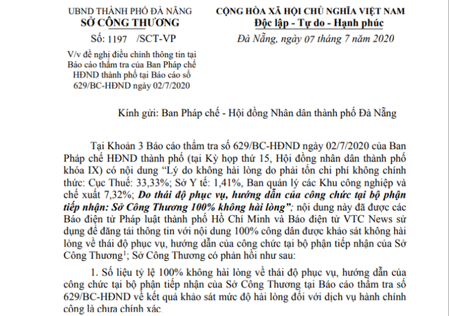 Vụ 100% dân không hài lòng: Sở Công Thương Đà Nẵng lên tiếng