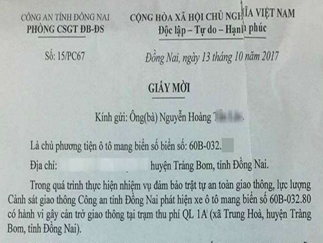 CSGT Đồng Nai nói gì về mời tài xế liên quan BOT?