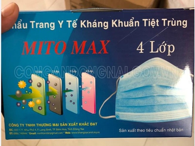 Phát hiện công ty sản xuất khẩu trang y tế không phép