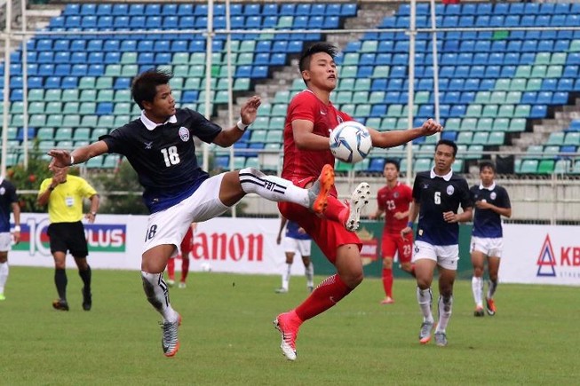 U-22 Campuchia bất ngờ bị hạ gục