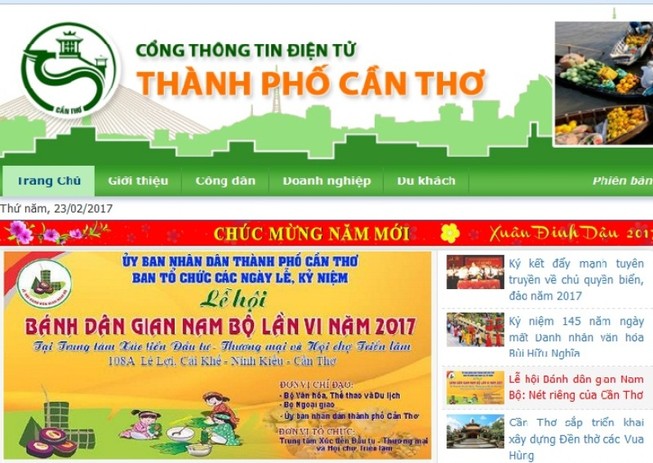 Cần Thơ:100% UBND cấp xã sẽ có trang tin điện tử