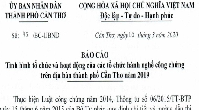 Cần Thơ đề xuất dữ liệu công chứng dùng chung cả nước