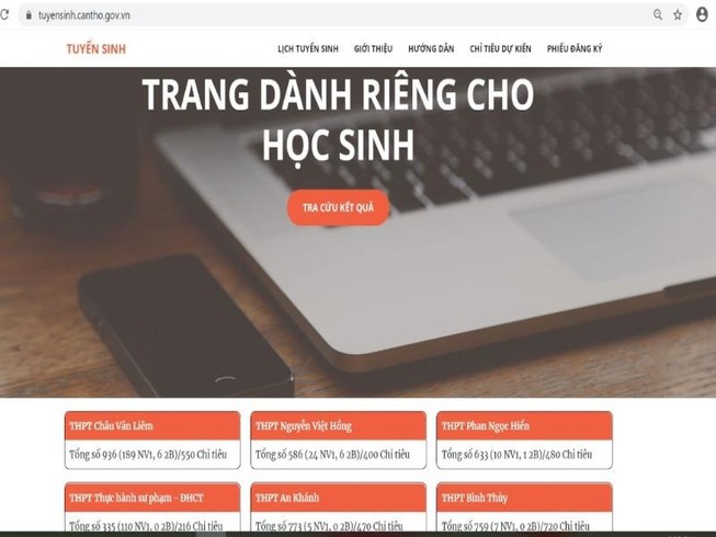 Cần Thơ công bố kết quả tuyển sinh lớp 10