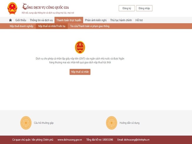 Vietcombank cho thanh toán online trên cổng dịch vụ công