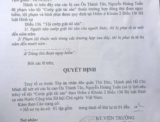 Giật bánh mì, chuối sấy 45 ngàn đồng: Bị truy tố từ 3-10 năm tù