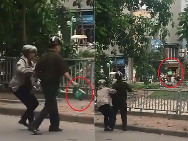 Tự quản phường ném cân người bán hàng rong xuống sông