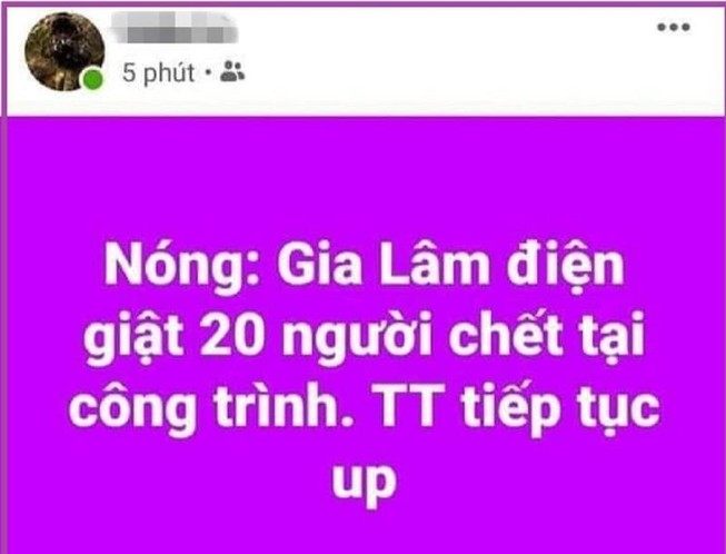 Tung tin 20 người điện giật, thanh niên bị công an triệu tập