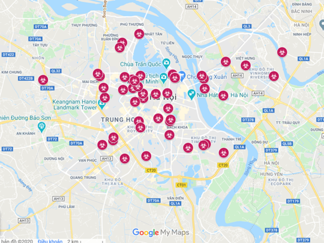 'Bản đồ COVID-19' tại Hà Nội chỉ là suy đoán, không chính xác