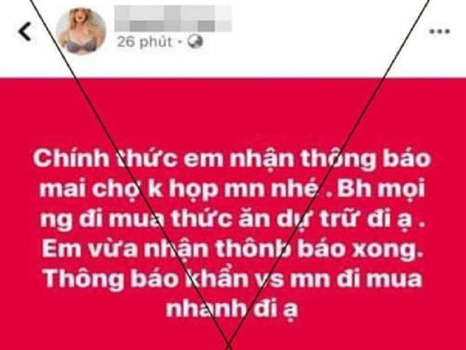 Lên Facebook tung tin chợ đóng cửa, cô gái bị phạt 12,5 triệu