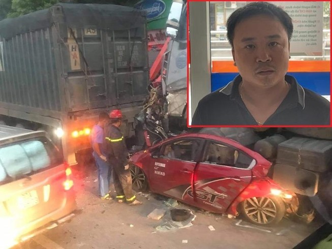 Tài xế đầu kéo ngủ gật, cán nát ô tô con khiến 3 người chết