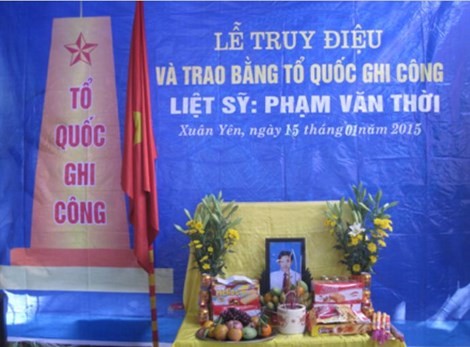 Công nhận liệt sĩ cho ngư dân cứu người trên biển