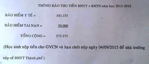 Không ép HS-SV đóng BHYT một lần