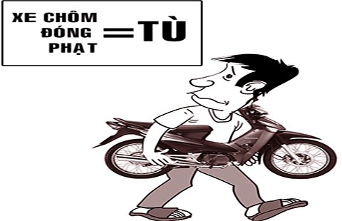 Đi trộm xe để lấy tiền đóng phạt