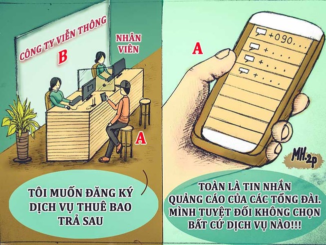 Tình huống kỳ 14: Mất tiền vì các tin nhắn quảng cáo