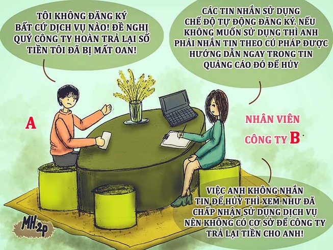 Tình huống kỳ 14: Mất tiền vì các tin nhắn quảng cáo