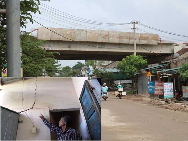 Cao tốc thi công, dân nơm nớp lo nhà sập