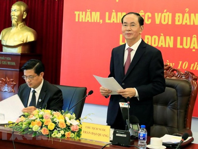 Chủ tịch nước làm việc với Liên đoàn Luật sư Việt Nam
