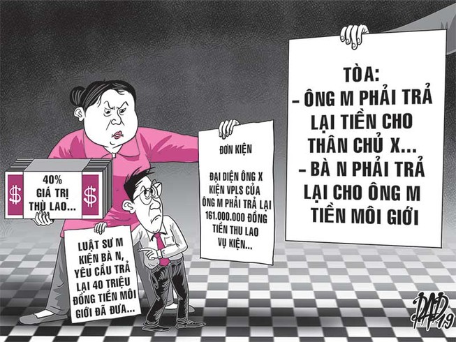 Rối vì 40 triệu tiền môi giới cho luật sư