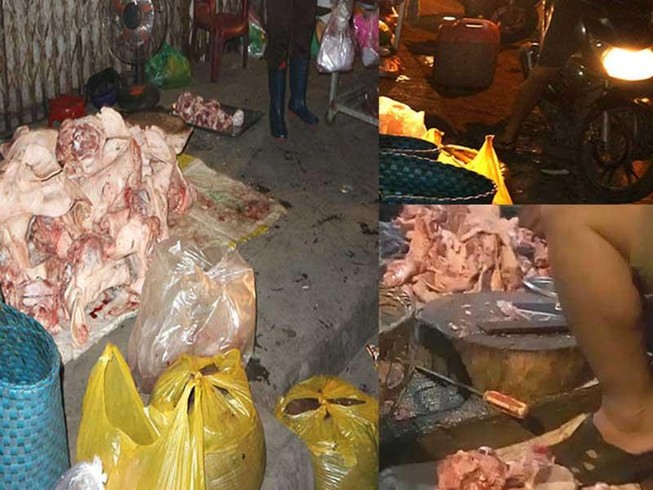 Cận cảnh những điểm bán thịt bẩn kinh hoàng