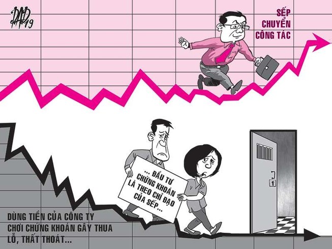 Chơi chứng khoán lấy tiền cho sếp tiếp khách?