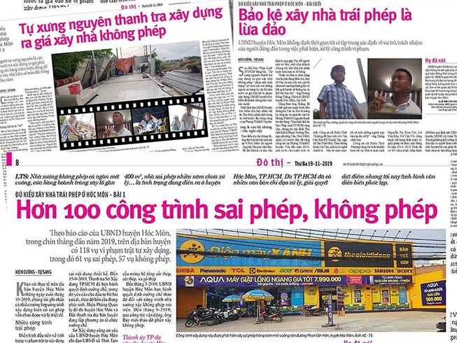 Công an triệu tập người bảo kê xây nhà trái phép
