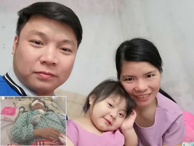 Người cha ung thư gắng sống nuôi con bị bại não