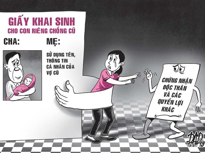 Rắc rối vì chồng lấy tên vợ cũ làm khai sinh cho con riêng