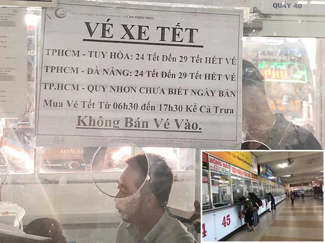Nhiều hãng xe đã báo hết vé tết