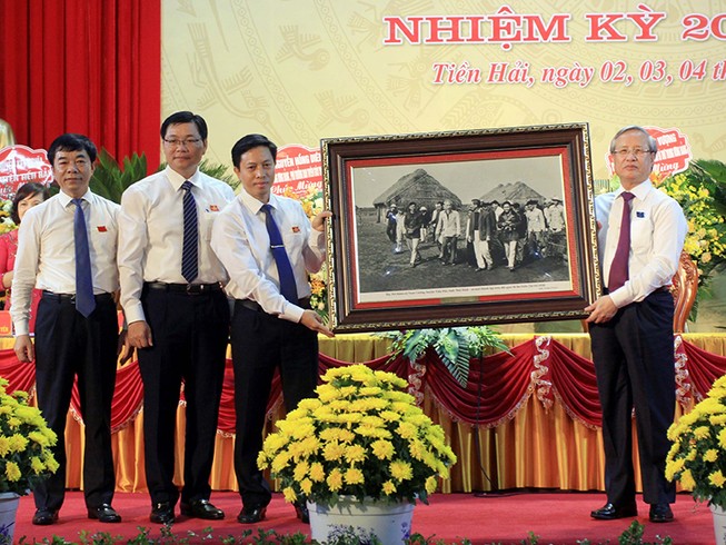Thường trực Ban bí thư dự Đại hội Đảng bộ huyện Tiền Hải