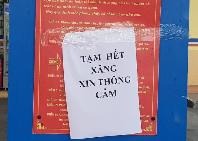 Nhiều cây xăng ở Quảng Nam đột ngột báo hết xăng