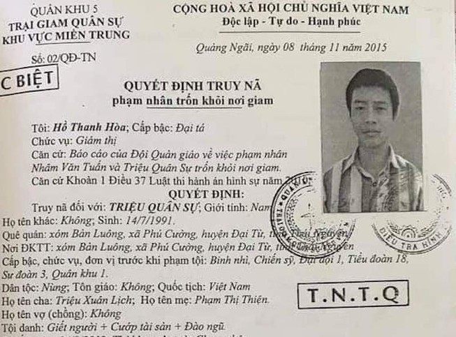 Công an Quảng Nam tung lực lượng truy bắt phạm nhân trốn trại