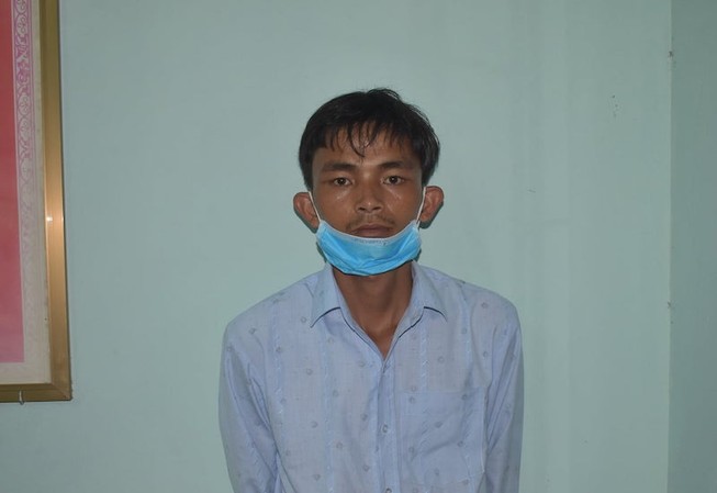 Lê Văn Triều tại cơ quan công an. Ảnh: CA