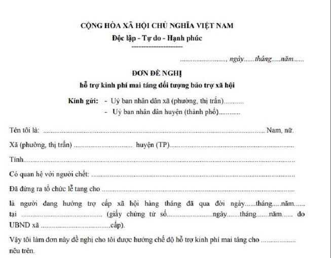 Hỗ trợ mai táng phí, có cần CCCD của người mất?
