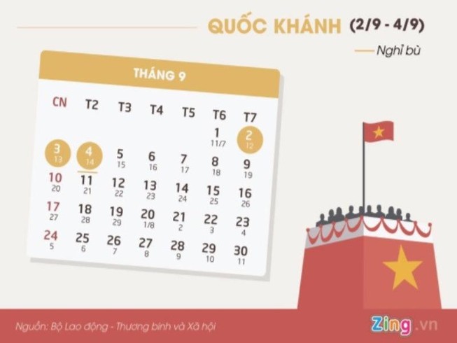 Lễ 2-9 được nghỉ mấy ngày?