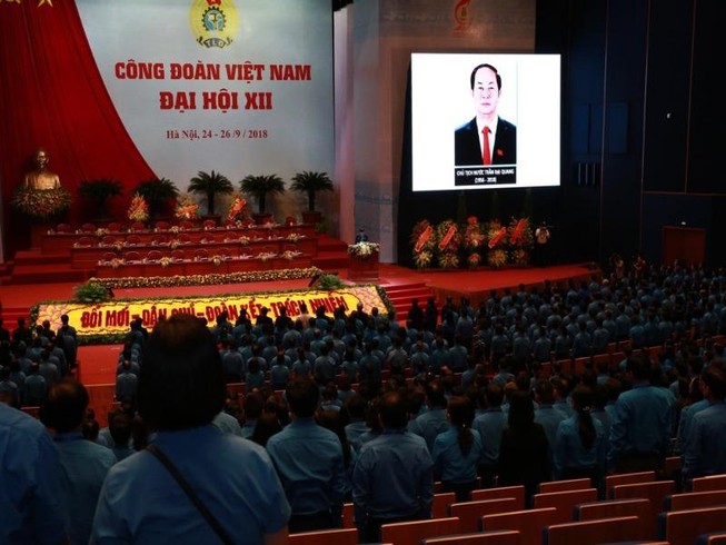 Đại hội Công đoàn VN mặc niệm Chủ tịch nước Trần Đại Quang