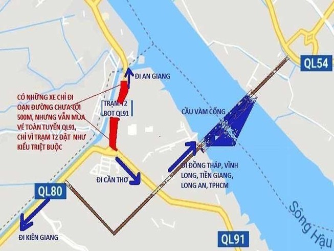 Đề xuất dừng thu phí trạm BOT T2 một thời gian