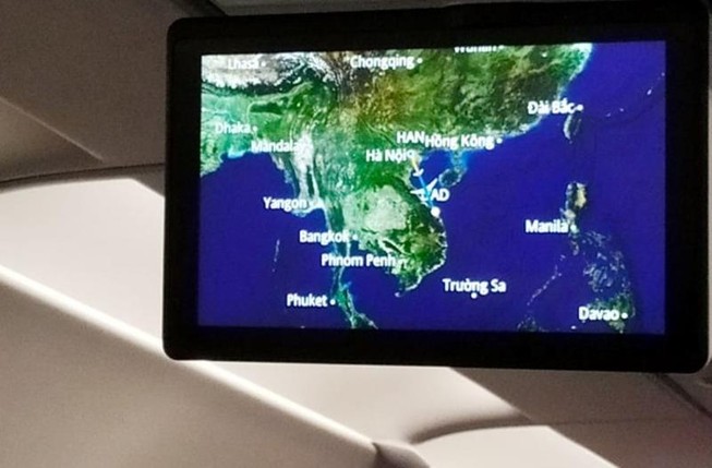 Bản đồ Việt Nam trên Vietnam Airlines thiếu quần đảo Hoàng Sa?